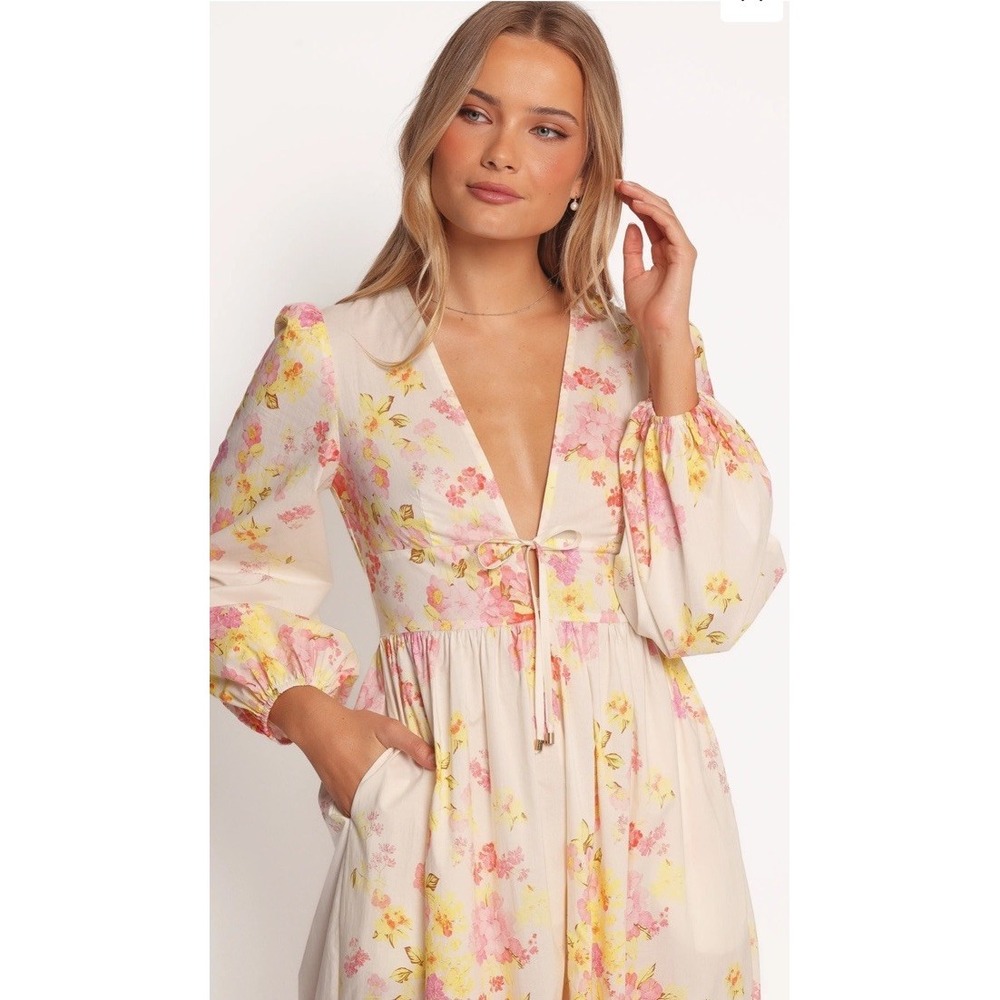 Petals + Pup Celestine Floral Long Sleeve Cotton Jumpsuit Size Large (13-b71)